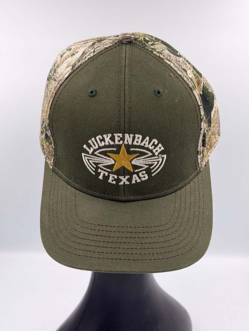 GameGuard Outdoors Luckenbach Texas Embroidered Camo Snapback Hat